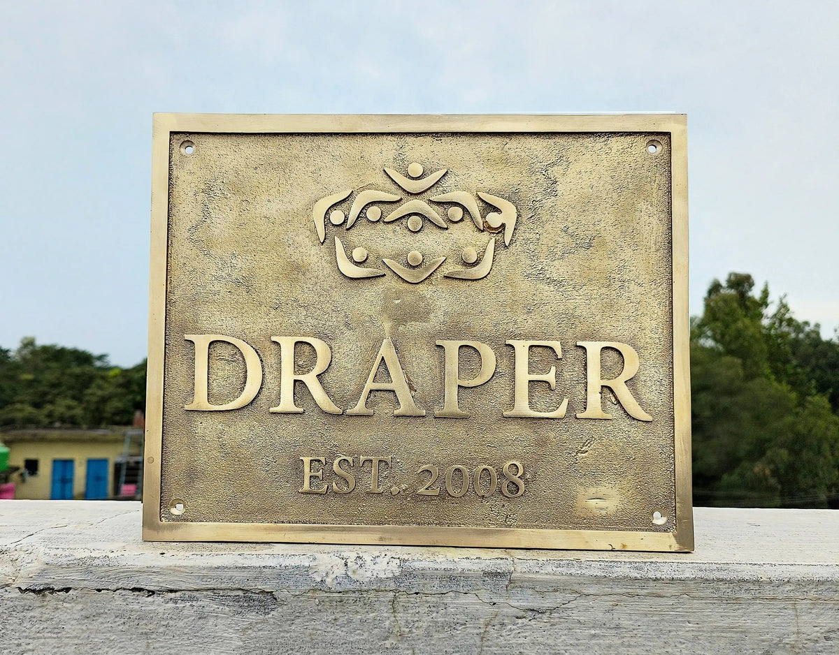Personalized last name brass signs & plaques 