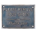 Please Remove Your Shoes bronze Signs