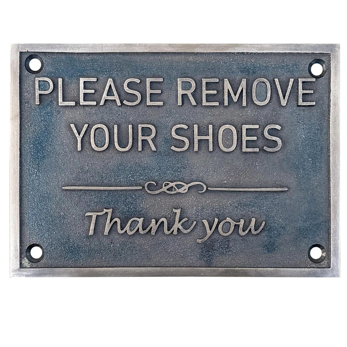 Please Remove Your Shoes bronze Signs