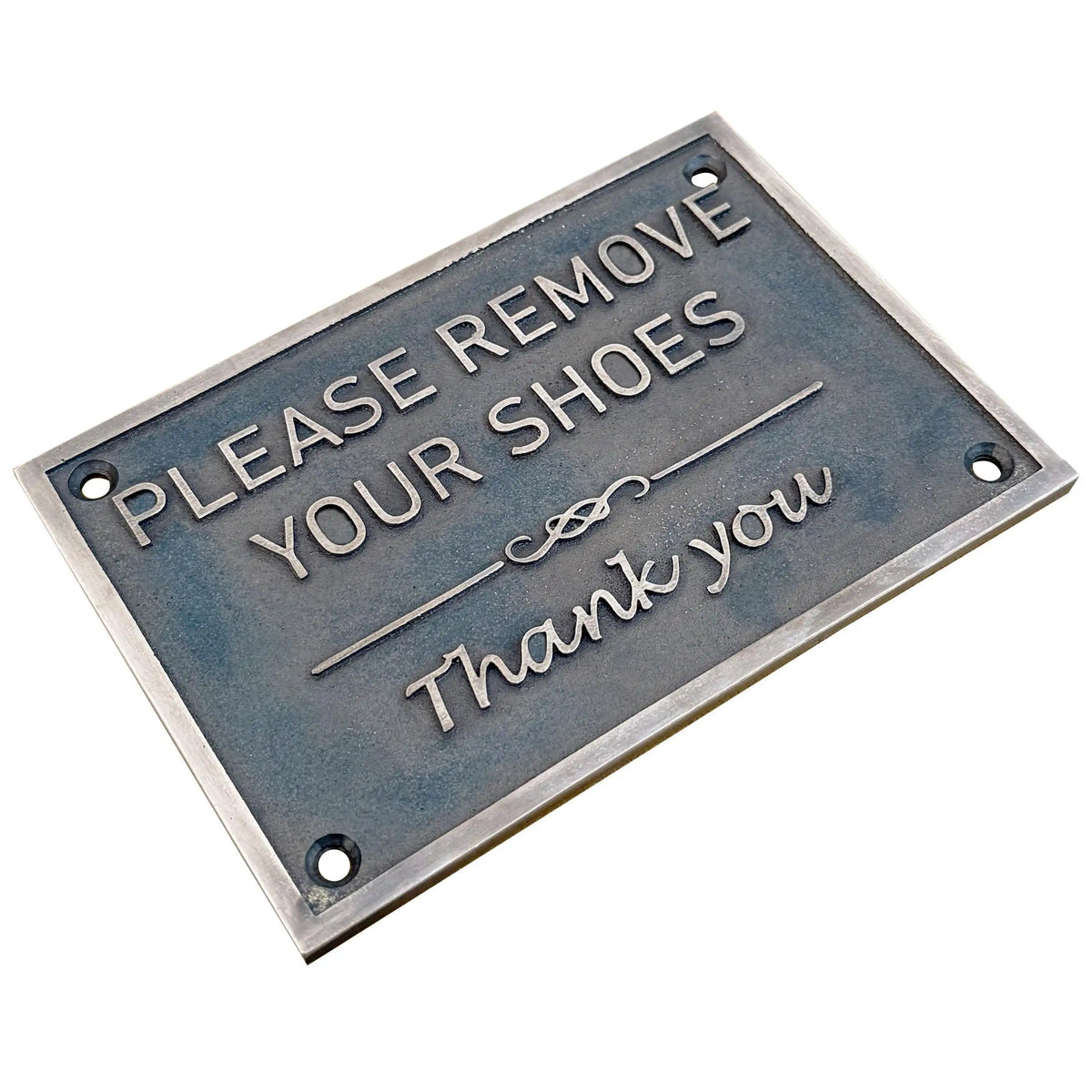 Please Remove Your Shoes bronze Signs