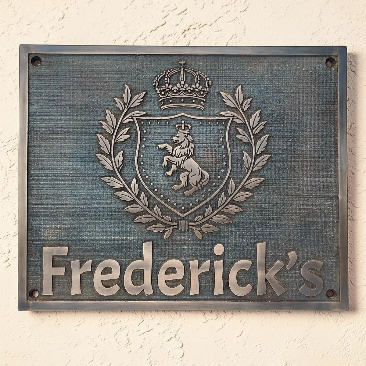 Custom Bronze Plaques with Family Crest, Logo or Design - Address plaques