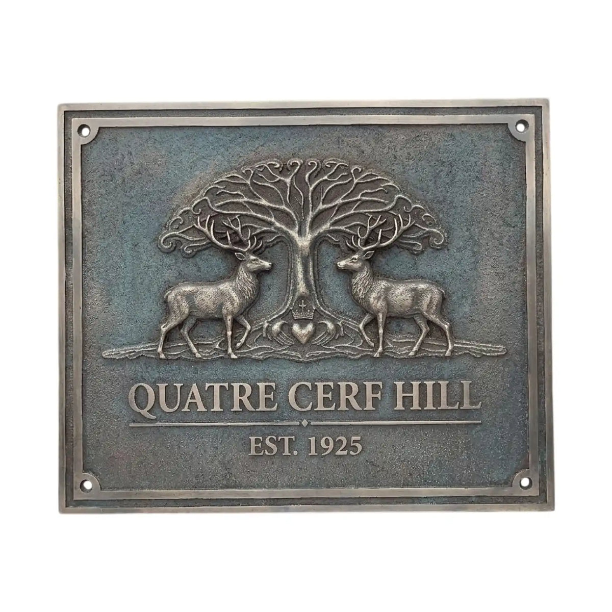 Personalized Bronze Address Plaques 3D Design in Oil-rubbed Bronze Finish