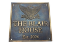  custom bronze metal address plaque Oil-rubbed finish