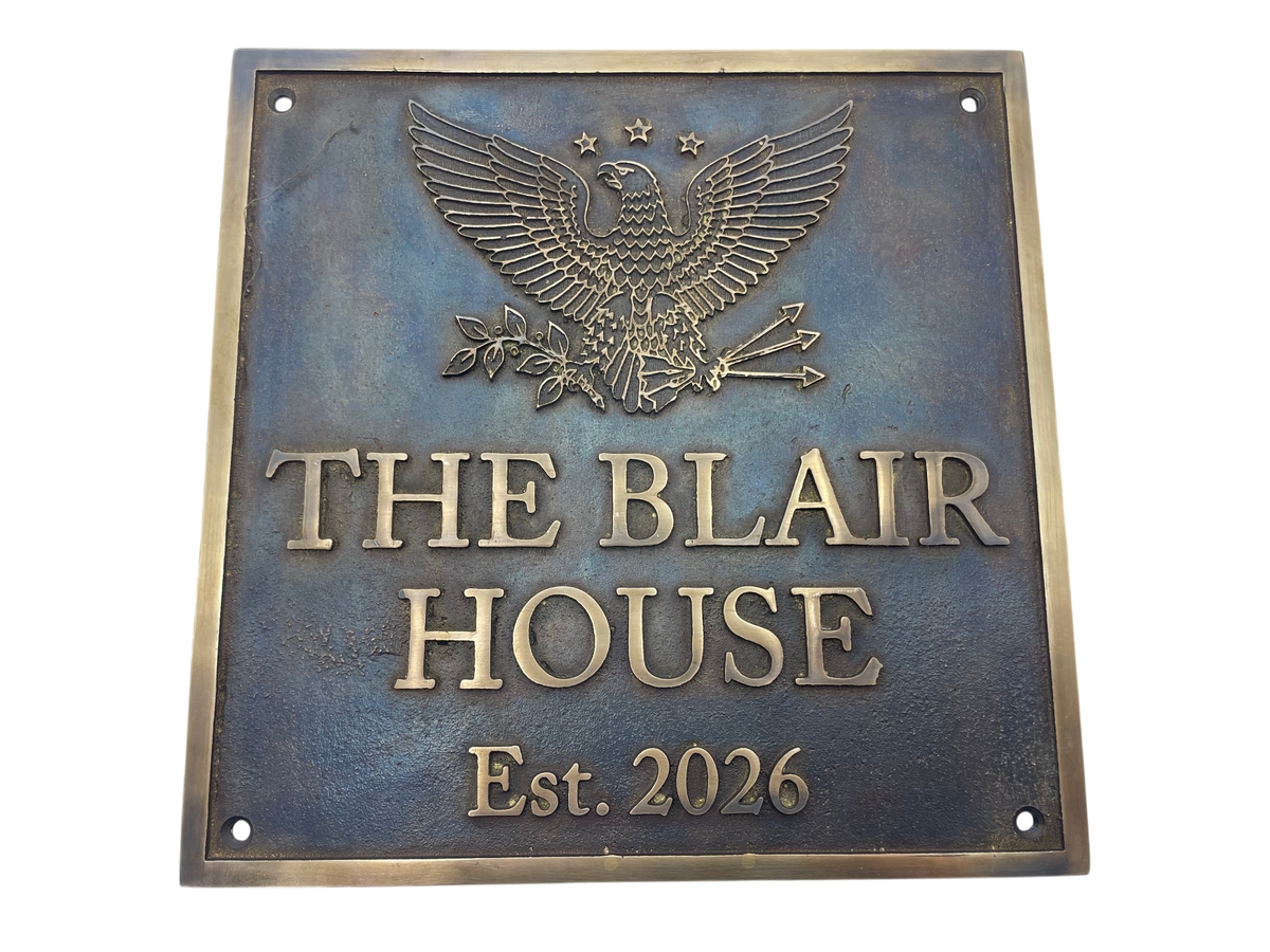  custom bronze metal address plaque Oil-rubbed finish