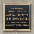 National register of historic place bronze plaque