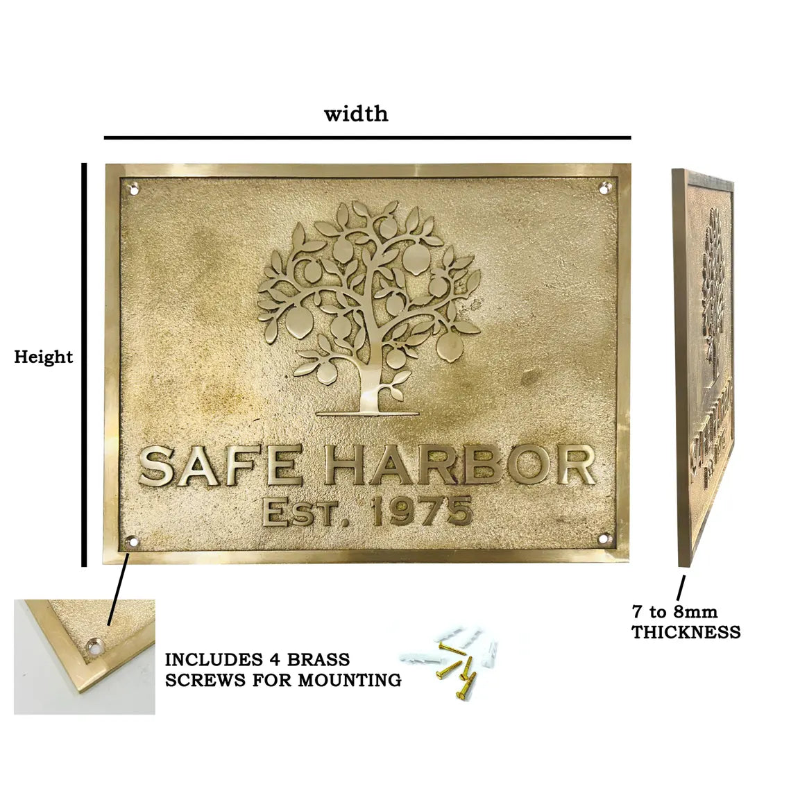 Custom Brass Name Plates – Personalized Brass Plaques