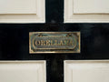 Mail slot for door made of solid brass with antique finish for front entry door