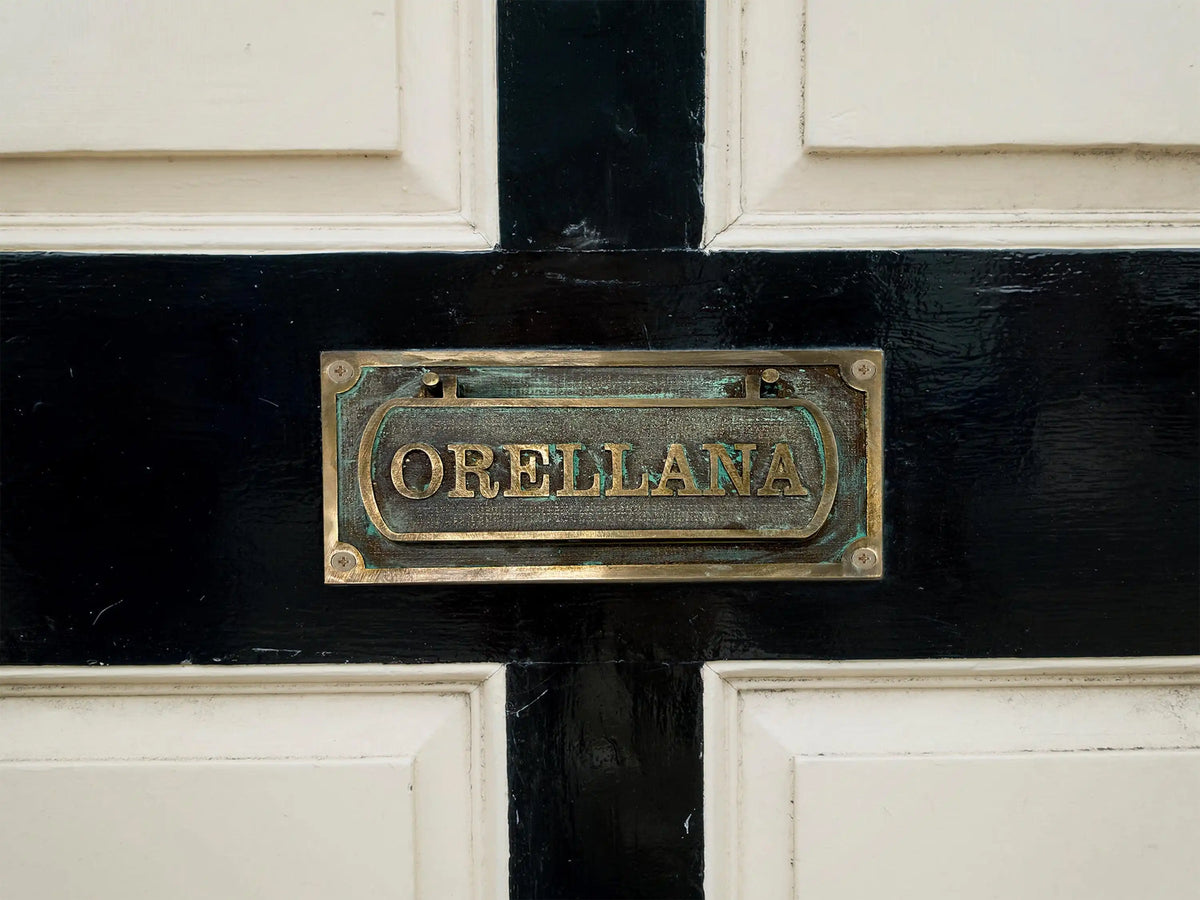 Mail slot for door made of solid brass with antique finish for front entry door
