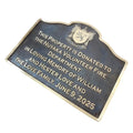 Bronze Donar plaque - Historical plaque on a white background