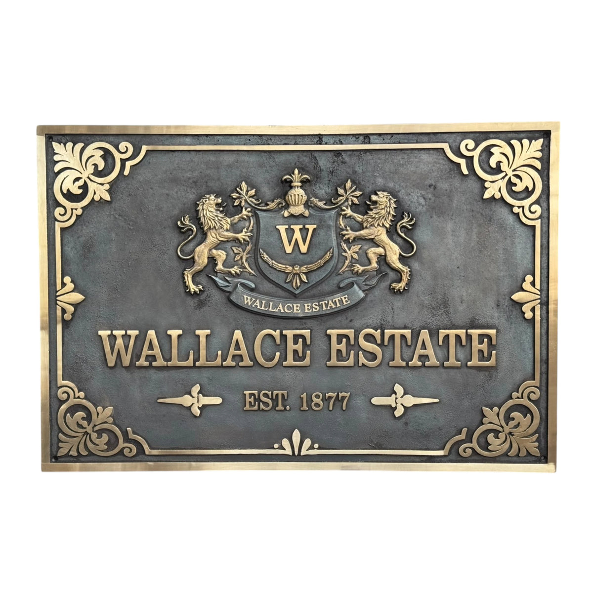 Personalized Bronze Address Plaques 3D Design in Oil-rubbed Bronze Finish