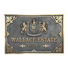 Personalized Bronze Address Plaques 3D Design in Oil-rubbed Bronze Finish